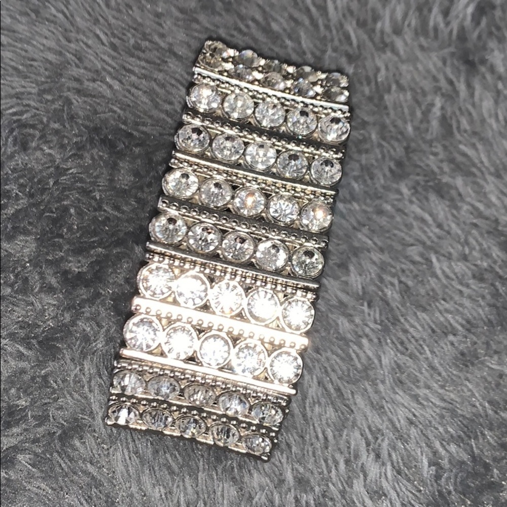 💍 Stretch Rhinestone Wide Bracelet